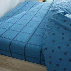 Becquet Linge de lit coton lavé pois et carreaux - CRÉATION<Enfant Univers Des Garçons|Univers Des Filles
