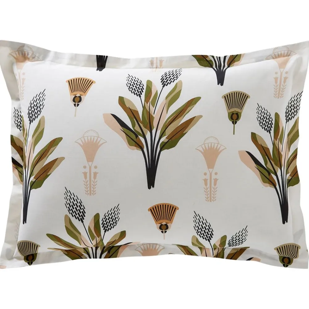 Becquet Linge de lit décor végétal tropical - CRÉATION< Housse De Couette|Linge De Lit Fantaisie, Linge De Lit Brodé