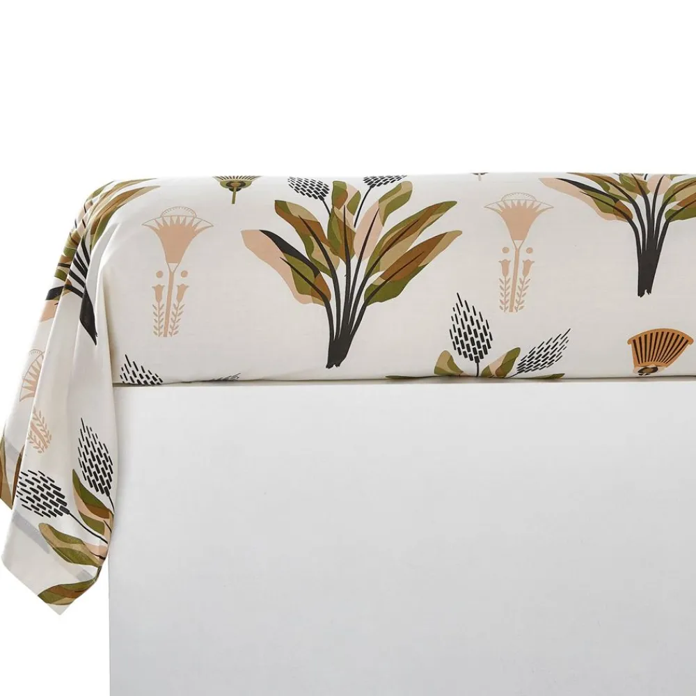 Becquet Linge de lit décor végétal tropical - CRÉATION< Housse De Couette|Linge De Lit Fantaisie, Linge De Lit Brodé