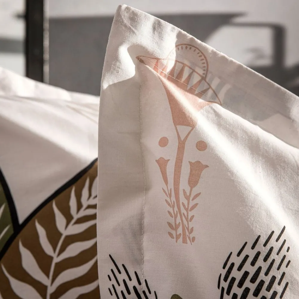 Becquet Linge de lit décor végétal tropical - CRÉATION< Housse De Couette|Linge De Lit Fantaisie, Linge De Lit Brodé