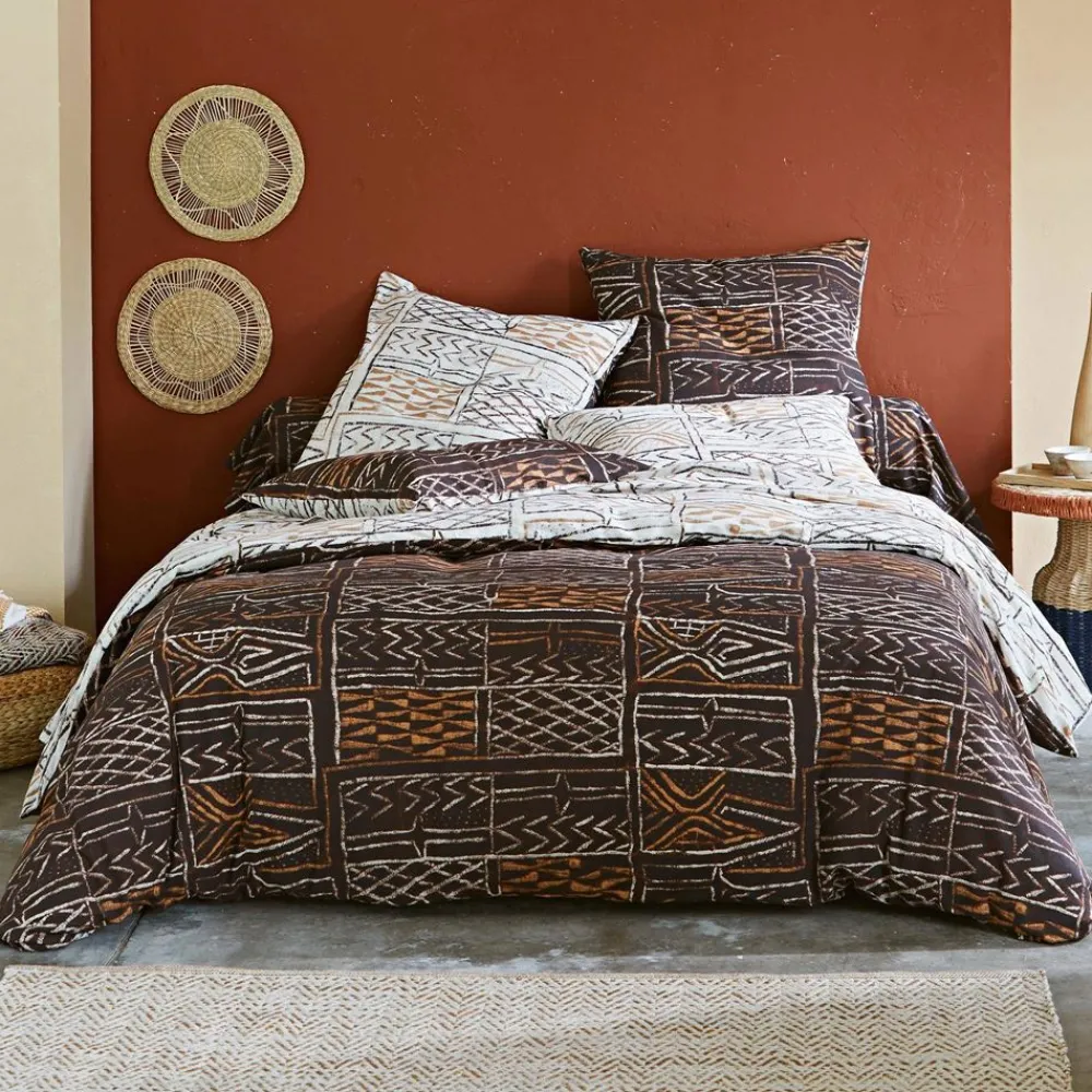 Becquet Linge de lit double face motif africain - CRÉATION< Housse De Couette|Linge De Lit Fantaisie, Linge De Lit Brodé