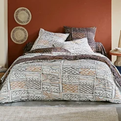 Becquet Linge de lit double face motif africain - CRÉATION< Housse De Couette|Linge De Lit Fantaisie, Linge De Lit Brodé