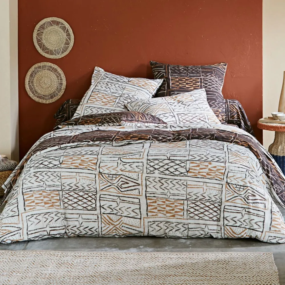 Becquet Linge de lit double face motif africain - CRÉATION< Housse De Couette|Linge De Lit Fantaisie, Linge De Lit Brodé