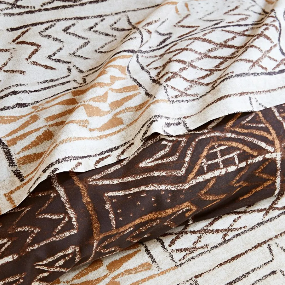 Becquet Linge de lit double face motif africain - CRÉATION< Housse De Couette|Linge De Lit Fantaisie, Linge De Lit Brodé