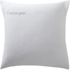 Becquet Linge de lit en double gaze de coton unie - Taie personnalisable< Les Matières