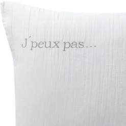 Becquet Linge de lit en double gaze de coton unie - Taie personnalisable< Les Matières