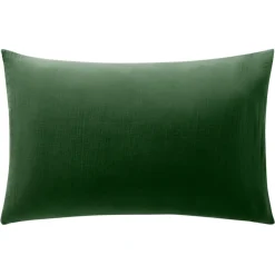 Becquet Linge de lit en double gaze de coton unie - Taie personnalisable< Les Matières