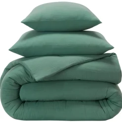 Becquet Linge de lit en double gaze de coton unie - Taie personnalisable< Les Matières