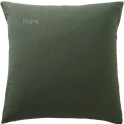 Becquet Linge de lit en double gaze de coton unie - Taie personnalisable< Les Matières