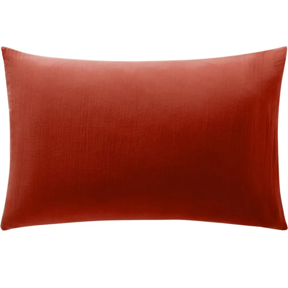 Becquet Linge de lit en double gaze de coton unie - Taie personnalisable< Housse De Couette|Linge De Lit Uni