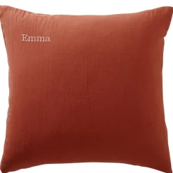 Becquet Linge de lit en double gaze de coton unie - Taie personnalisable< Housse De Couette|Linge De Lit Uni