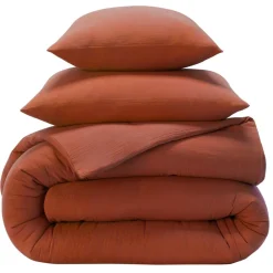 Becquet Linge de lit en double gaze de coton unie - Taie personnalisable< Housse De Couette|Linge De Lit Uni