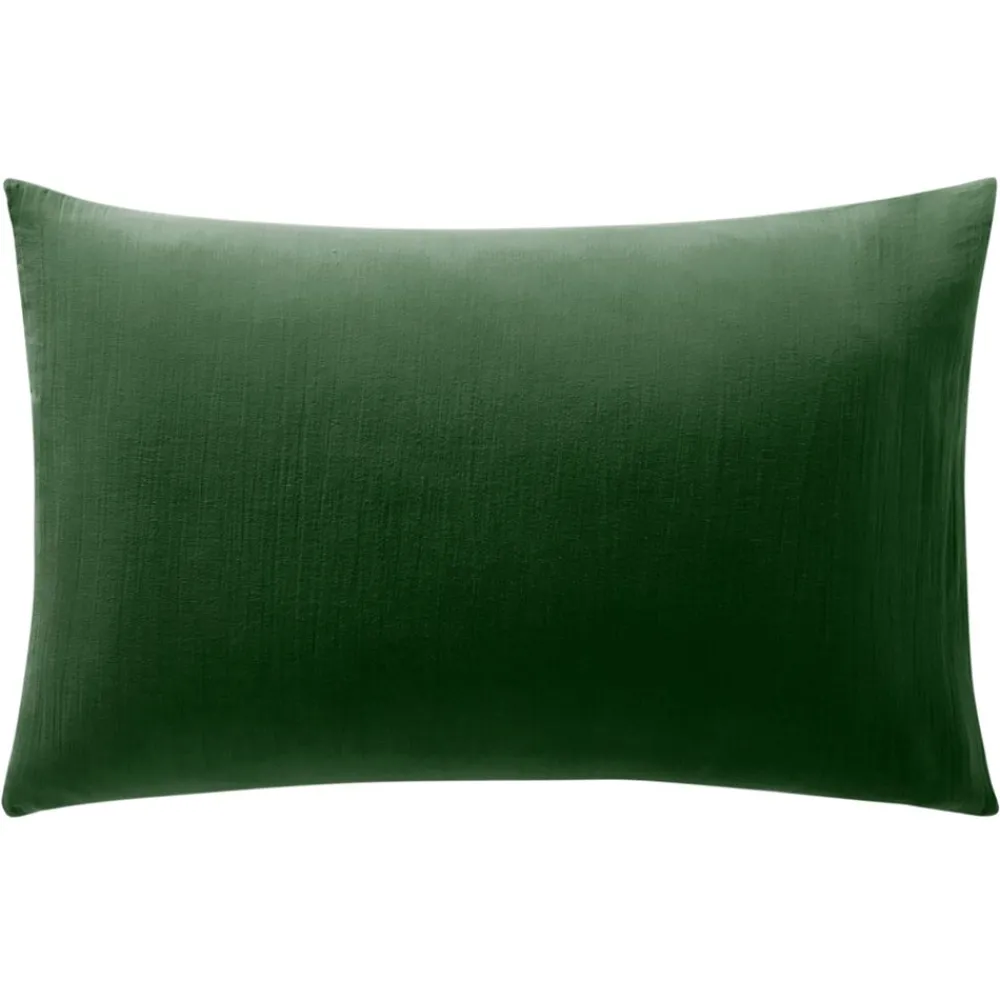 Becquet Linge de lit en double gaze de coton unie - Taie personnalisable< Housse De Couette|Linge De Lit Uni
