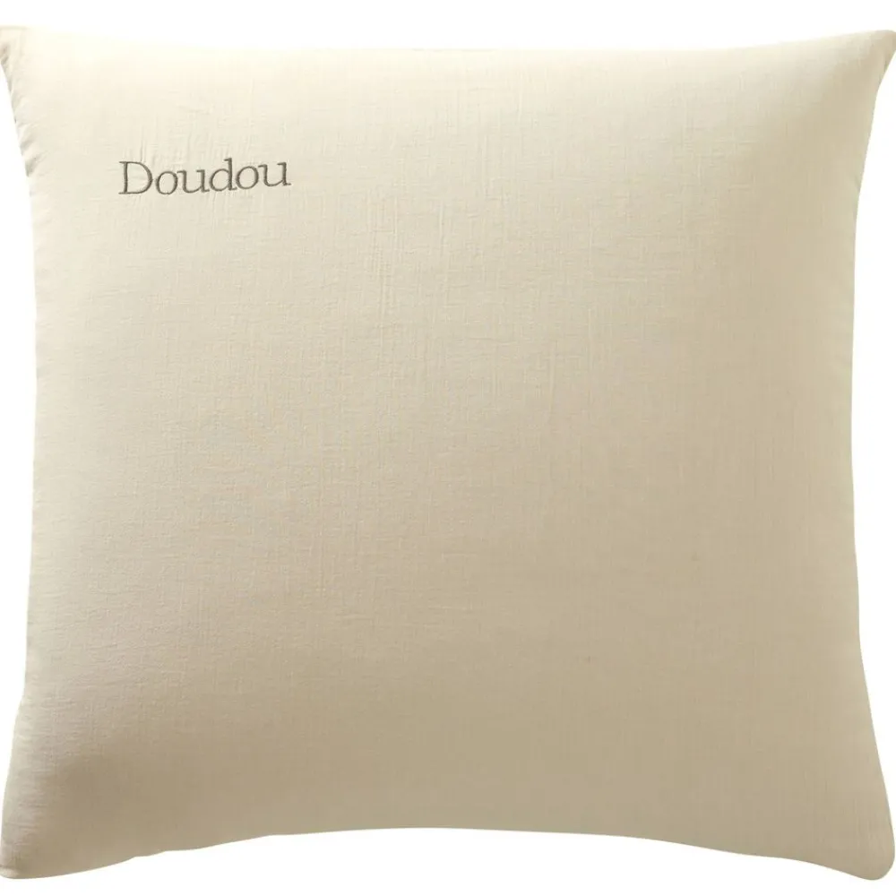 Becquet Linge de lit en double gaze de coton unie - Taie personnalisable< Housse De Couette|Linge De Lit Uni