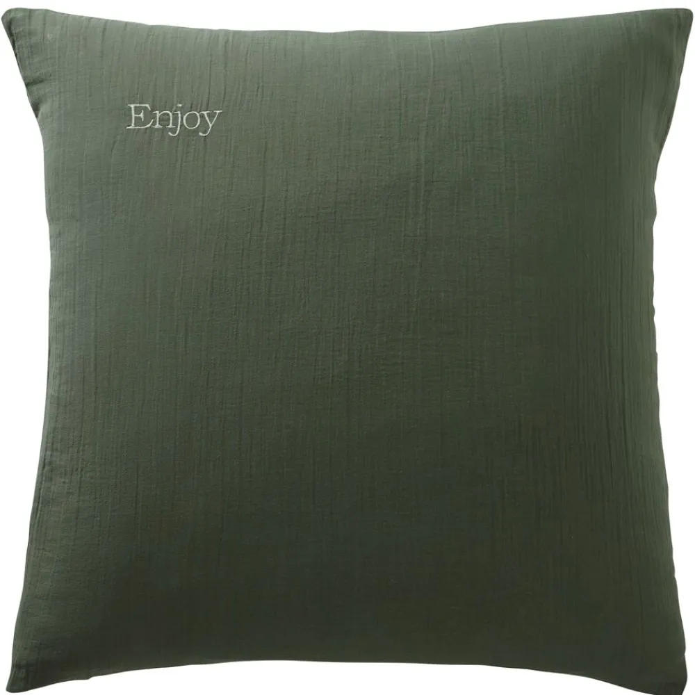 Becquet Linge de lit en double gaze de coton unie - Taie personnalisable< Housse De Couette|Linge De Lit Uni