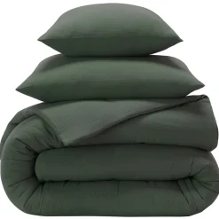 Becquet Linge de lit en double gaze de coton unie - Taie personnalisable< Housse De Couette|Linge De Lit Uni