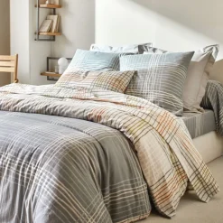 Becquet Linge de lit en flanelle rayures et carreaux - CRÉATION<Enfant Linge De Lit Ado, Housse De Couette|Les Matières