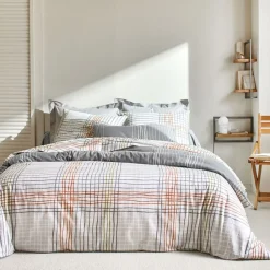 Becquet Linge de lit en flanelle rayures et carreaux - CRÉATION<Enfant Linge De Lit Ado, Housse De Couette|Les Matières