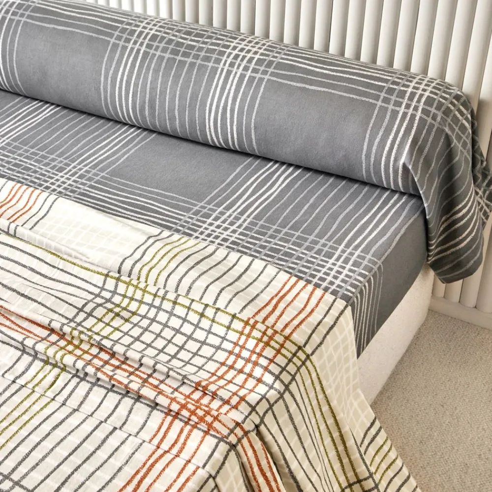 Becquet Linge de lit en flanelle rayures et carreaux - CRÉATION<Enfant Linge De Lit Ado, Housse De Couette|Les Matières