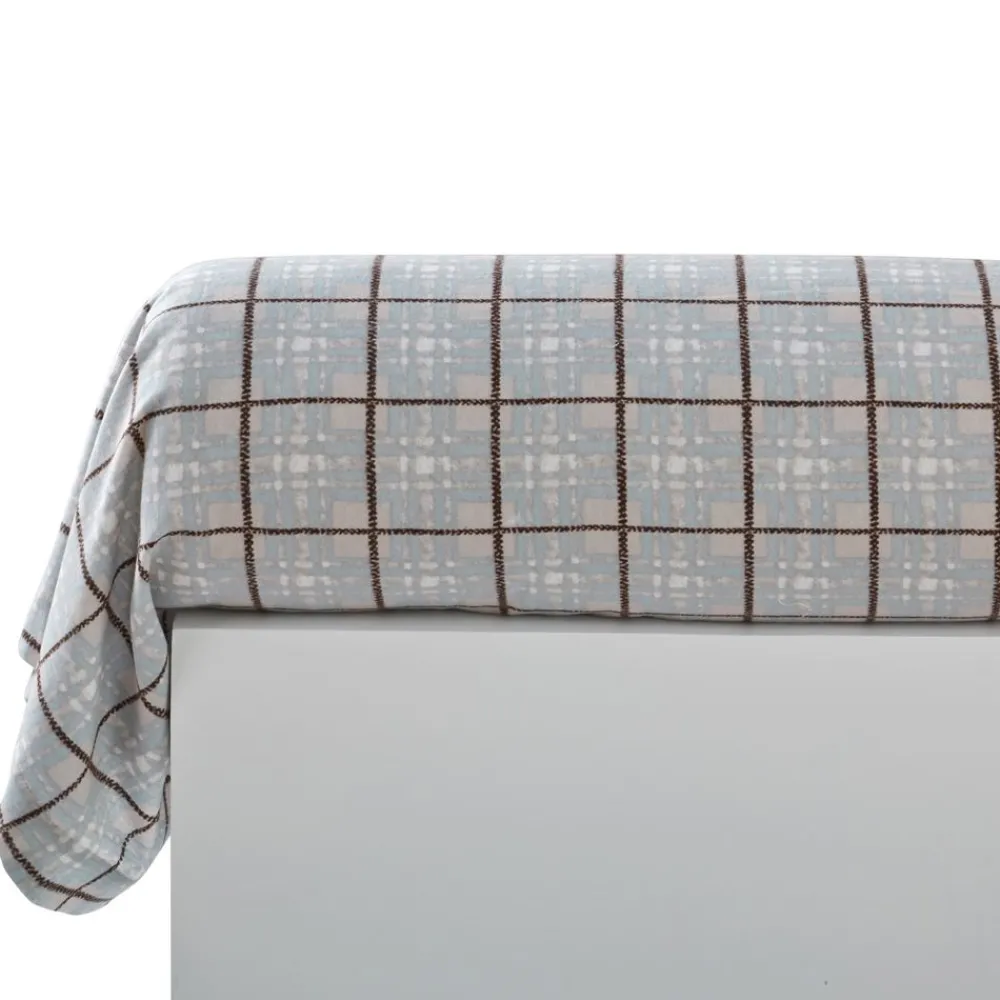 Becquet Linge de lit en flanelle motif fleurs d'edelweiss - CRÉATION< Les Matières|Housse De Couette