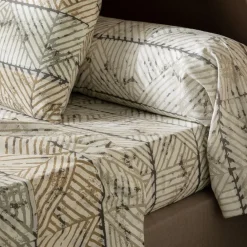Becquet Linge de lit en flanelle motif géométrique - CRÉATION< Les Matières