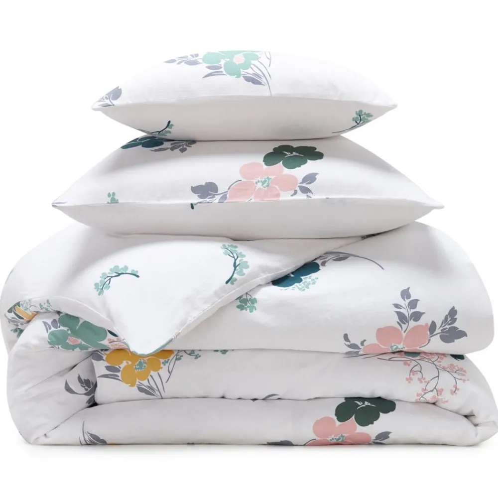 Becquet Linge de lit en gaze de coton à fleurs - CRÉATION< Housse De Couette|Linge De Lit Fantaisie, Linge De Lit Brodé