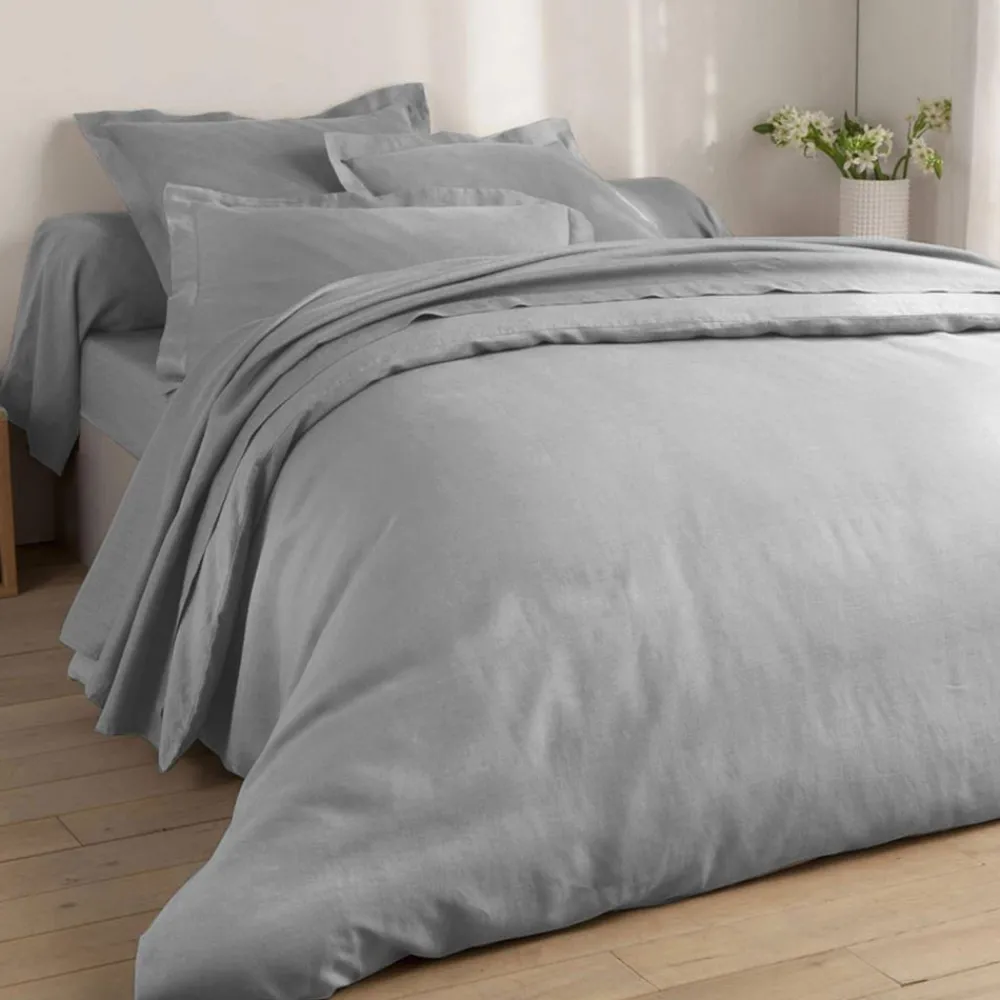 Becquet Linge de lit en lin lavé uni Lauréat< Les Matières|Linge De Lit Uni