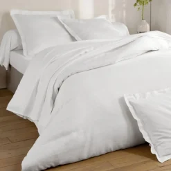Becquet Linge de lit en lin lavé uni Lauréat< Les Matières|Linge De Lit Uni