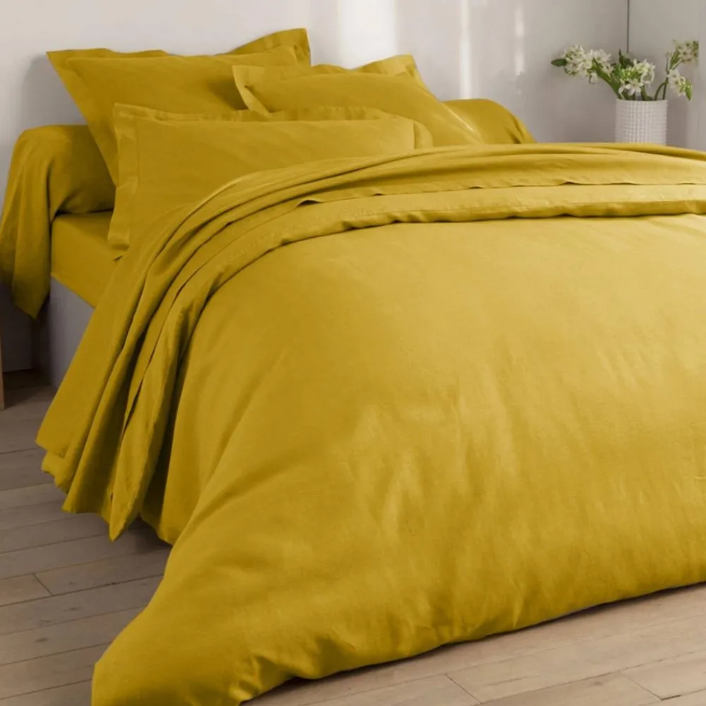 Becquet Linge de lit en lin lavé uni Lauréat< Les Matières|Linge De Lit Uni