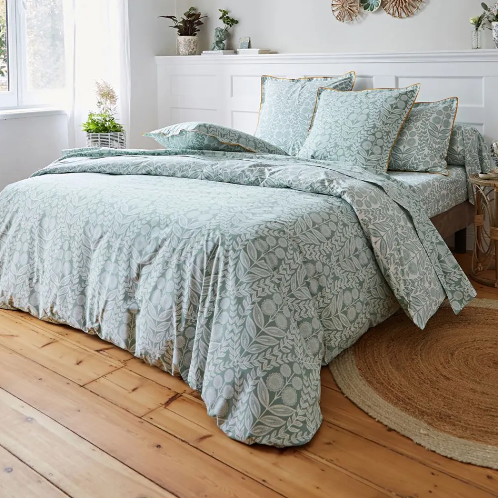 Becquet Linge de lit en percale fleurs ornementales - CRÉATION< Housse De Couette|Linge De Lit Fantaisie, Linge De Lit Brodé
