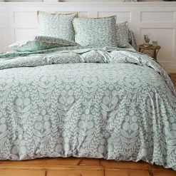 Becquet Linge de lit en percale fleurs ornementales - CRÉATION< Housse De Couette|Linge De Lit Fantaisie, Linge De Lit Brodé