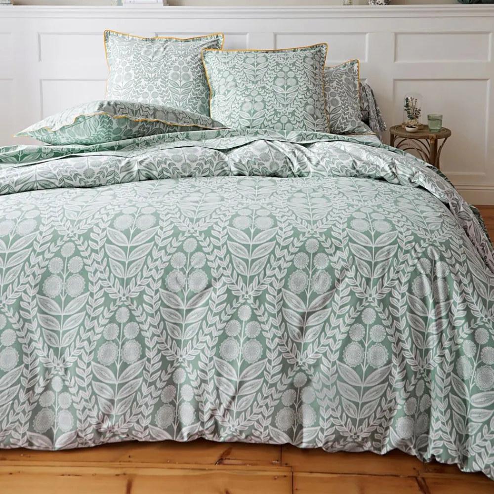 Becquet Linge de lit en percale fleurs ornementales - CRÉATION< Housse De Couette|Linge De Lit Fantaisie, Linge De Lit Brodé