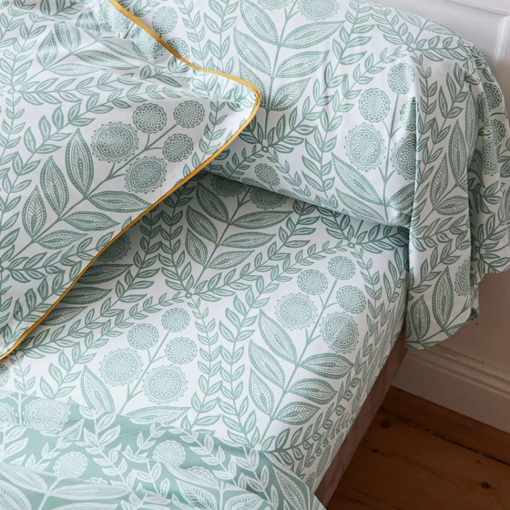 Becquet Linge de lit en percale fleurs ornementales - CRÉATION< Housse De Couette|Linge De Lit Fantaisie, Linge De Lit Brodé