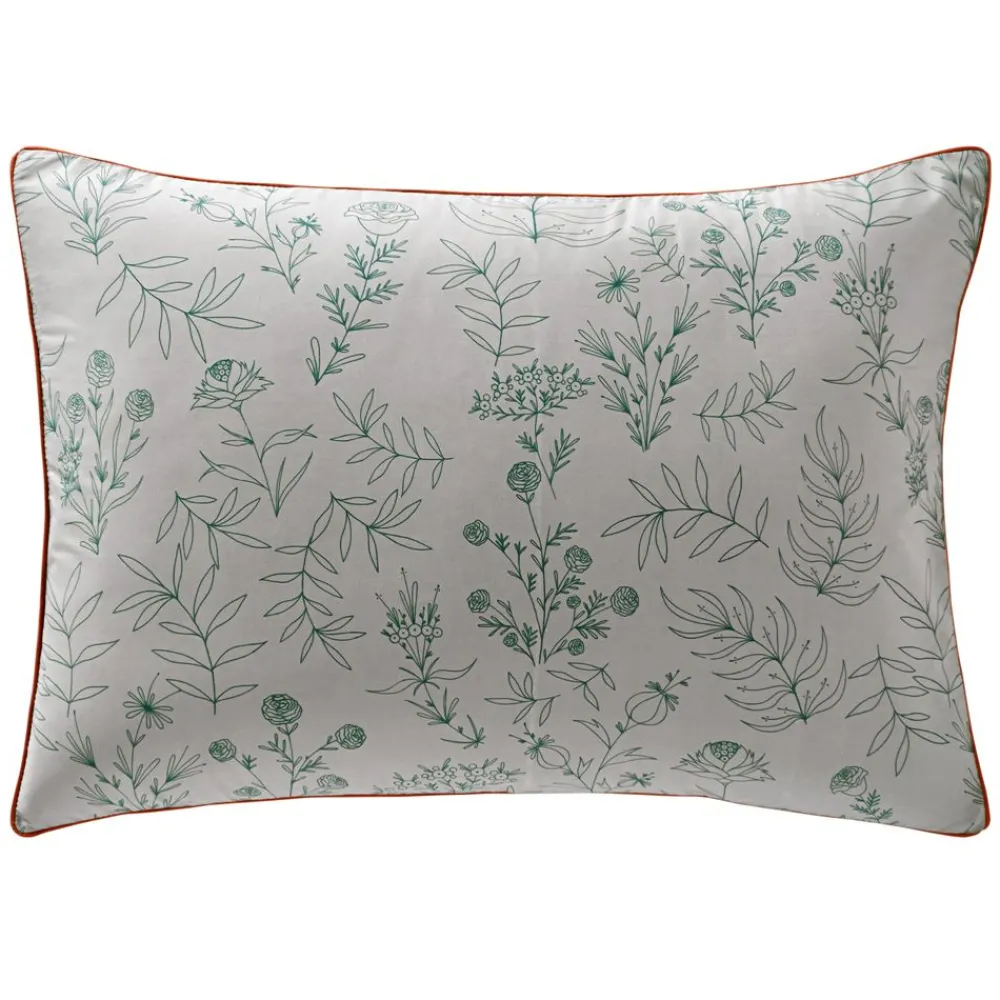 Becquet Linge de lit en percale motif végétal - CRÉATION< Housse De Couette|Linge De Lit Fantaisie, Linge De Lit Brodé