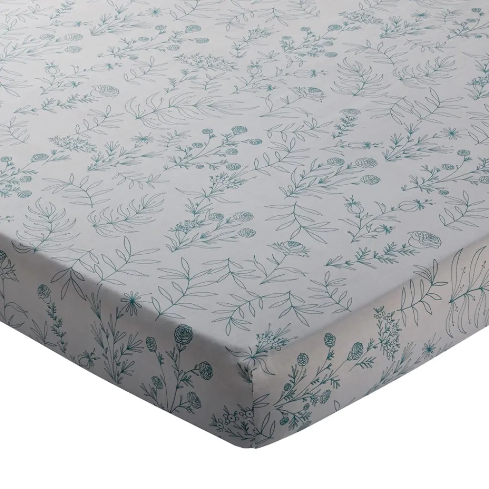 Becquet Linge de lit en percale motif végétal - CRÉATION< Housse De Couette|Linge De Lit Fantaisie, Linge De Lit Brodé