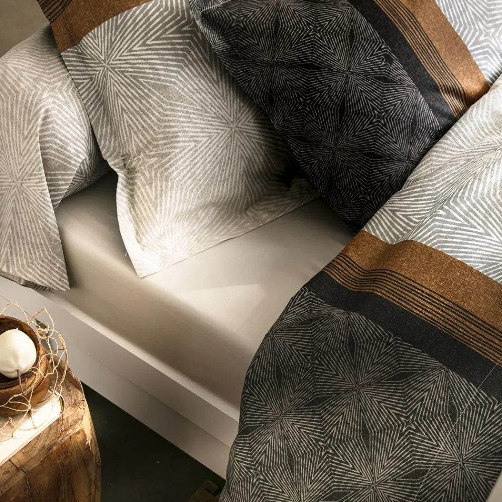 Becquet Linge de lit en satin de coton rayures de motifs< Les Matières|Housse De Couette