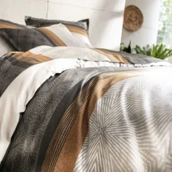 Becquet Linge de lit en satin de coton rayures de motifs< Les Matières|Housse De Couette