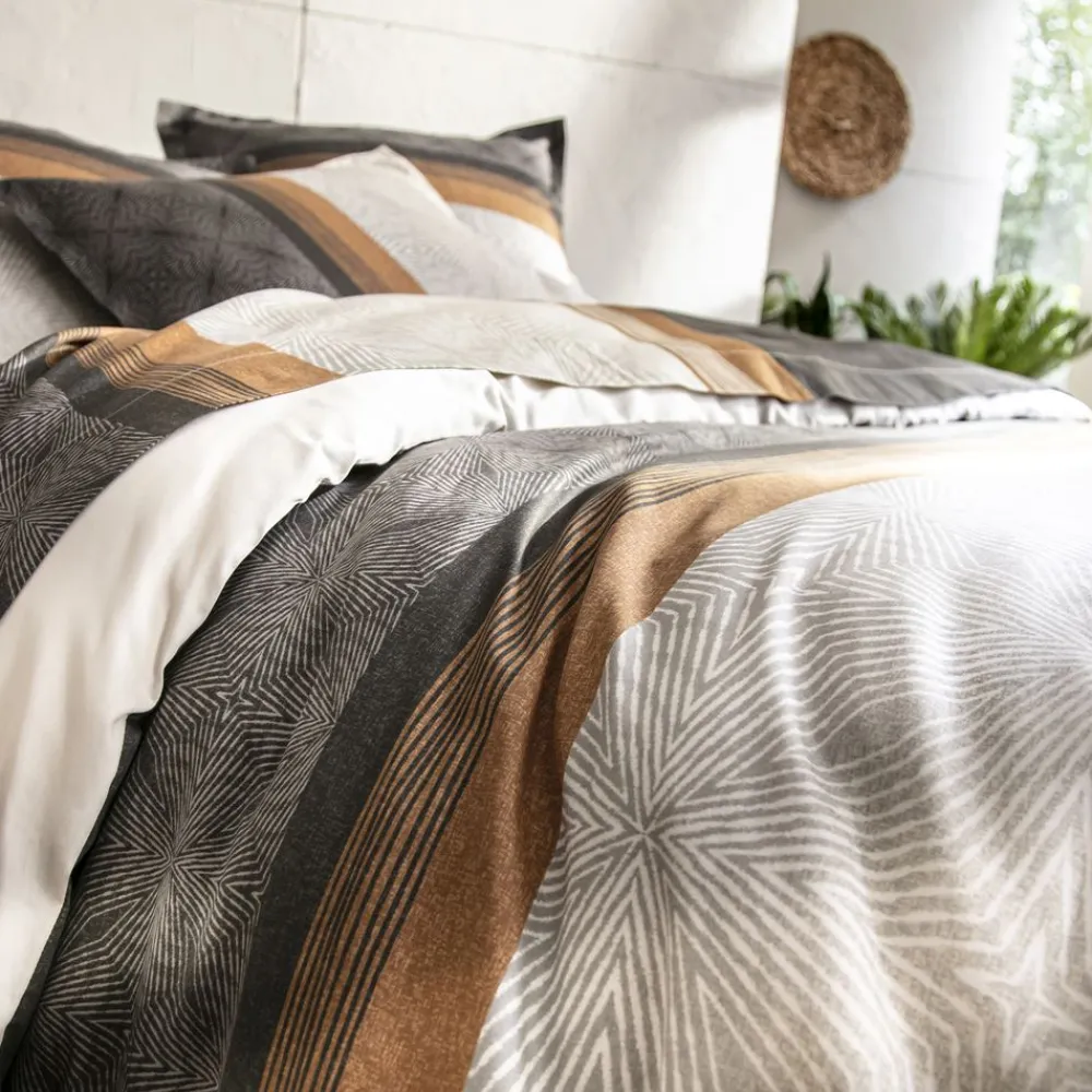 Becquet Linge de lit en satin de coton rayures de motifs< Les Matières|Housse De Couette