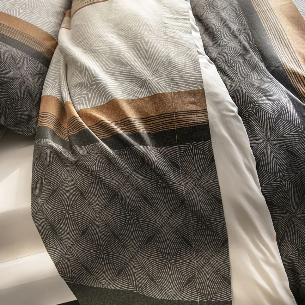 Becquet Linge de lit en satin de coton rayures de motifs< Les Matières|Housse De Couette