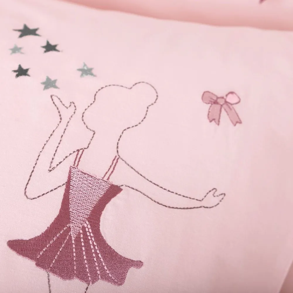 Becquet Linge de lit enfant brodé danseuse étoile< Housse De Couette
