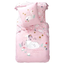 Becquet Linge de lit enfant cygnes - CRÉATION<Enfant Univers Des Filles|Linge De Lit Enfant
