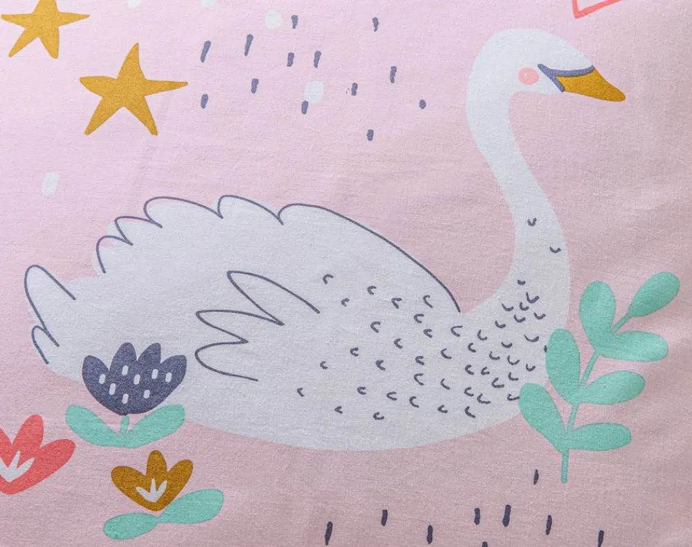 Becquet Linge de lit enfant cygnes - CRÉATION<Enfant Univers Des Filles|Linge De Lit Enfant