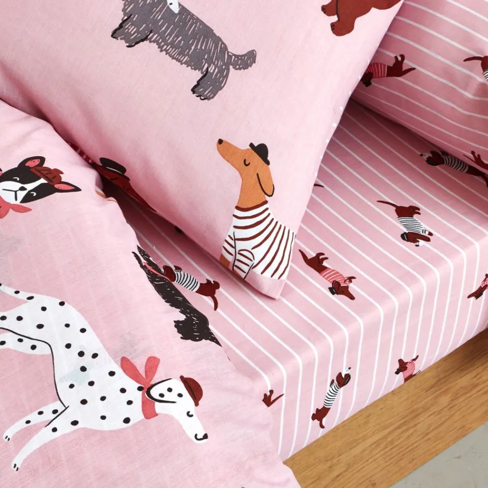 Becquet Linge de lit enfant motif chiens - CRÉATION<Enfant Univers Des Filles|Linge De Lit Enfant