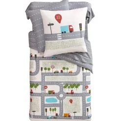 Becquet Linge de lit enfant motif circuit de voiture - CRÉATION<Enfant Univers Des Garçons|Linge De Lit Enfant