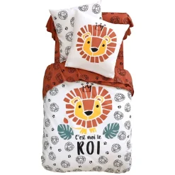 Becquet Linge de lit enfant motif lion< Les Matières
