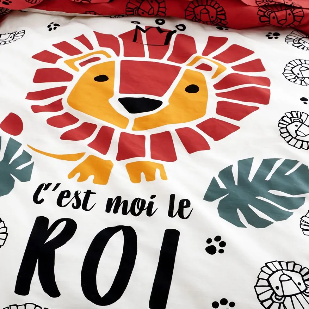 Becquet Linge de lit enfant motif lion< Les Matières