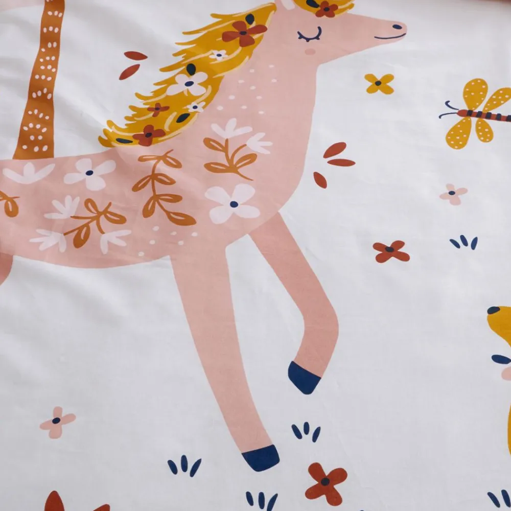 Becquet Linge de lit enfant motif cheval - CRÉATION<Enfant Univers Des Filles|Linge De Lit Enfant