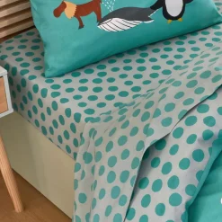 Becquet Linge de lit enfant motif animaux et pois - CRÉATION< Les Matières|Linge De Lit Enfant