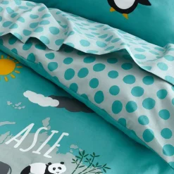 Becquet Linge de lit enfant motif animaux et pois - CRÉATION< Les Matières|Linge De Lit Enfant