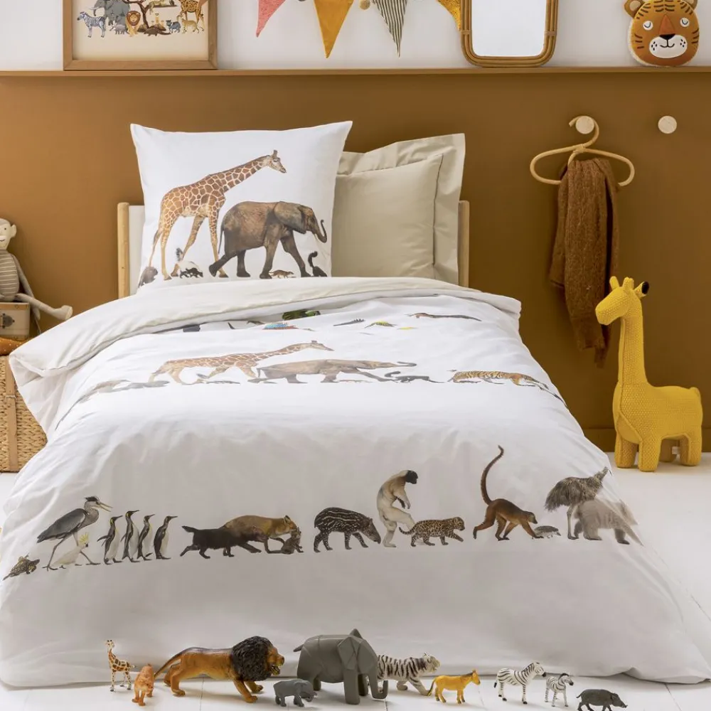 Becquet Linge de lit enfant percale arche de Noé< Linge De Lit Enfant|Linge De Lit Enfant, Housse De Couette